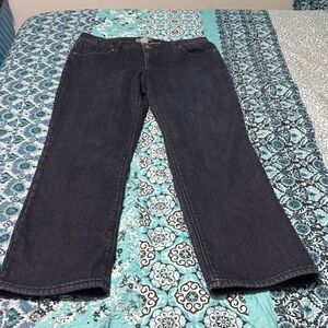 Natural Reflections Women's Dark Blue, Fleece Lined, Straight Leg Jeans